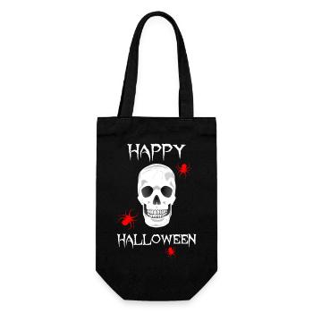 HALLOWEEN skull spiders - Gift Bag for Bottles - black - Front