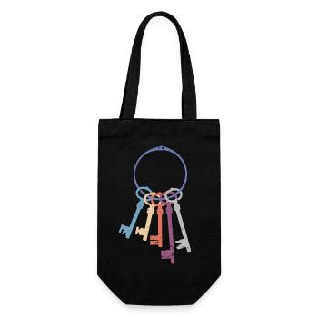 Bunch of keys - Gift Bag for Bottles - black - Front