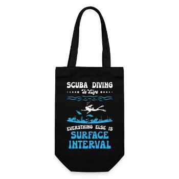 Scuba Diving is Life - Geschenkbeutel für Flaschen - Schwarz - Vorne