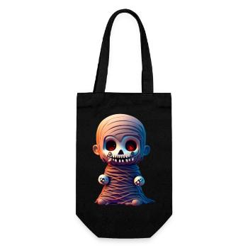 Happy Halloween cute monster mummy scary funny - Gift Bag for Bottles - black - Front
