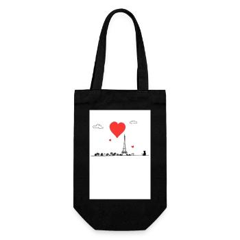 portrait de chat - Sac à bouteille - noir - Devant