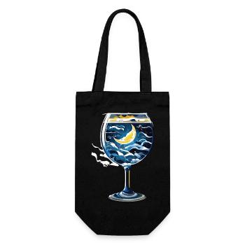 Night in a Bottle (Artwork Collection) - Gift Bag for Bottles - black - Front