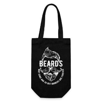 Beards May Come And Go But Barbers Are Forever Bar - Gift Bag for Bottles - black - Front