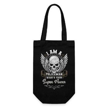 Police Occupation Commissary Handcuffs - Gift Bag for Bottles - black - Front