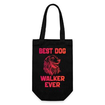 Irish Setter Best Dog Walker Ever funny dog retro - Gift Bag for Bottles - black - Front