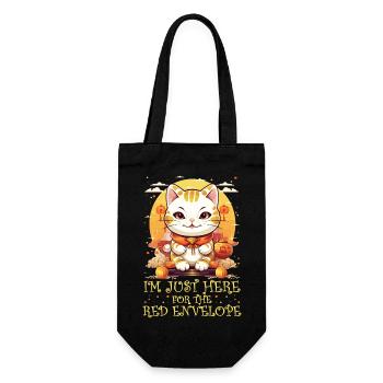 Chat porte-bonheur du Nouvel An chinois juste ici pour le - Sac à bouteille - noir - Devant