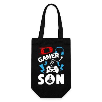 Gamer Son - Geschenkbeutel für Flaschen - Schwarz - Vorne