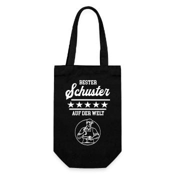 Bester Schuster Meister Chef Lehrling Schuhmacher - Geschenkbeutel für Flaschen - Schwarz - Vorne