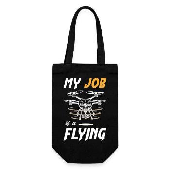 Drone My Job is a Flying - Geschenkbeutel für Flaschen - Schwarz - Vorne