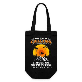 Skydiving Sky Freefall Sport - Gift Bag for Bottles - black - Front