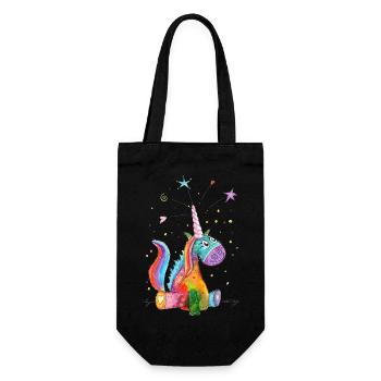 Good Mood Unicorn - Gift Bag for Bottles - black - Front