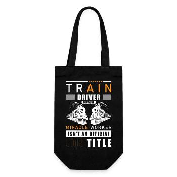 Railway Train Driver Train Leading - Gift Bag for Bottles - black - Front