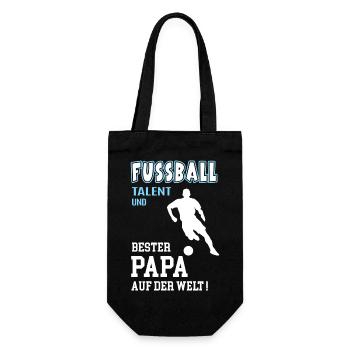 Fussballer Papa Fussball Bester Vater Geburtstag - Geschenkbeutel für Flaschen - Schwarz - Vorne