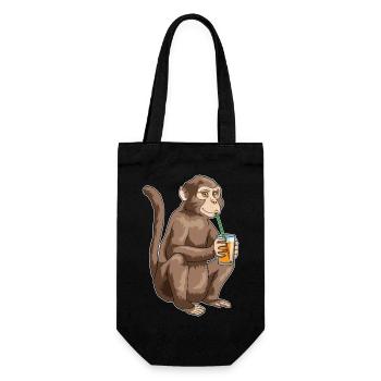 Affe Saft - Geschenkbeutel für Flaschen - Schwarz - Vorne