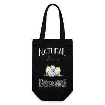 Natural born Easter-Eggs für Ostern - Geschenkbeutel für Flaschen - Schwarz - Vorne