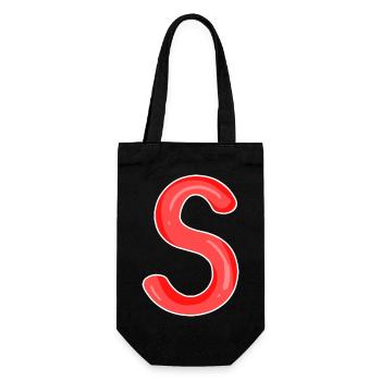 Lettre S Première lettre - Sac à bouteille - noir - Devant