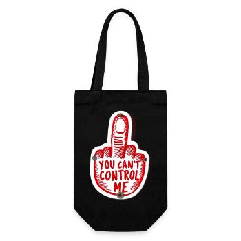 You Can't Control Me - Gift Bag for Bottles - black - Front