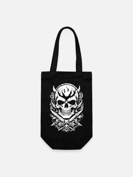 Crâne - Sac à bouteille - noir