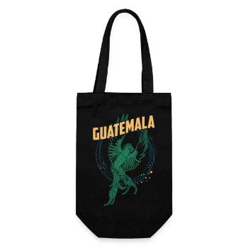 Quetzalcoatl Vogel Tropisch Antigua Guatemala - Geschenkbeutel für Flaschen - Schwarz - Vorne