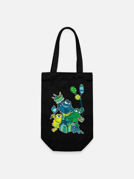 Monster Party - Geschenkbeutel für Flaschen - Schwarz