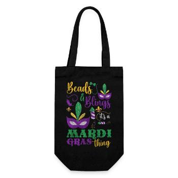 Carnival Celebration Colorful Beads - Gift Bag for Bottles - black - Front