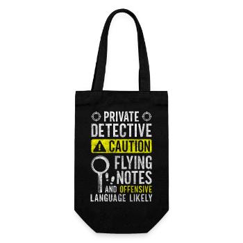 Detective Examining Sleuth Hat - Gift Bag for Bottles - black - Front