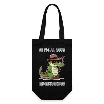 Hi, I'm Al your Investigator - Gift Bag for Bottles - black - Front