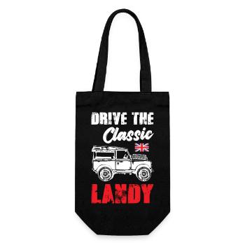 Drive The Classic Landy - Geschenkbeutel für Flaschen - Schwarz - Vorne