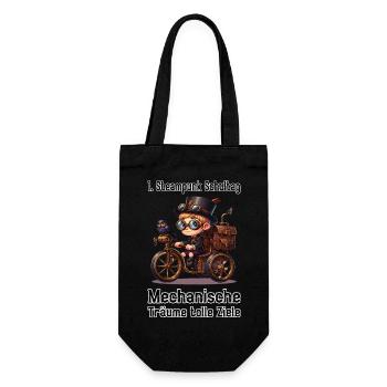 First Steampunk School Day - Gift Bag for Bottles - black - Front