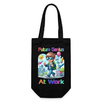 Le futur génie à l’œuvre - Sac à bouteille - noir - Devant