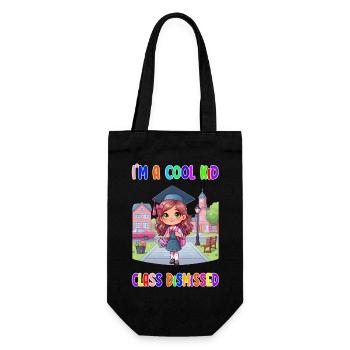 I'm a cool Kid – class dismissed - Geschenkbeutel für Flaschen - Schwarz - Vorne