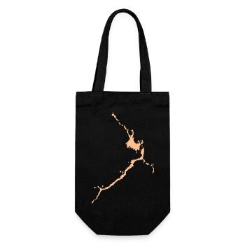 Crack TEXTURE - Background Decoration Ornament - Gift Bag for Bottles - black - Front
