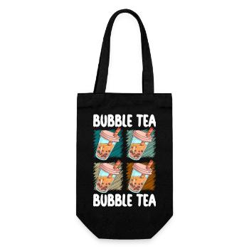 Boba Boba Tea Delicious Asian - Gift Bag for Bottles - black - Front