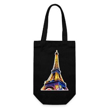 Eiffel tower #16 - Gift Bag for Bottles - black - Front