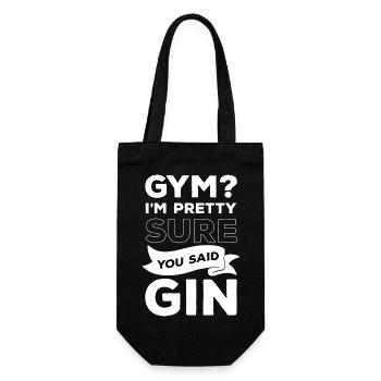 Gin Genuss Trinker Schnaps - Geschenkbeutel für Flaschen - Schwarz - Vorne