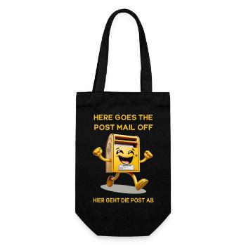 Here goes the post mail off. This is where the mail goes - Gift Bag for Bottles - black - Front