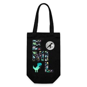 EMIL - Beautiful boy name with dinosaur - Gift Bag for Bottles - black - Front
