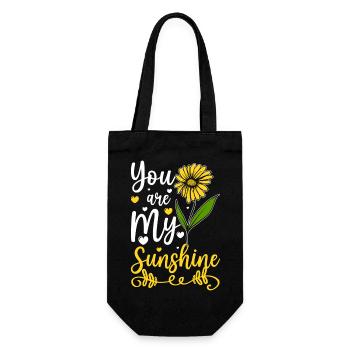 Flower Gift Romantic - Gift Bag for Bottles - black - Front