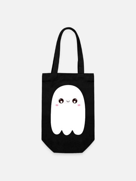 Kawaii Ghost - Gift Bag for Bottles - black