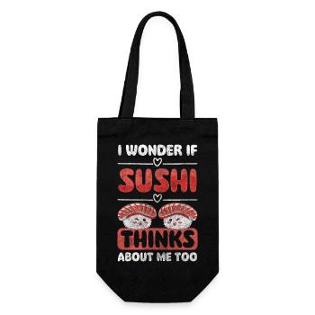 Sushi japonais - Sac à bouteille - noir - Devant