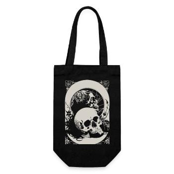 Skulls - Geschenkbeutel für Flaschen - Schwarz - Vorne