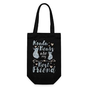 Koala Bear Forest Bear Animals - Gift Bag for Bottles - black - Front