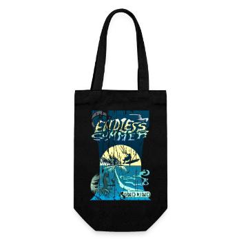 Endless summer Kiteboarding - Geschenkbeutel für Flaschen - Schwarz - Vorne