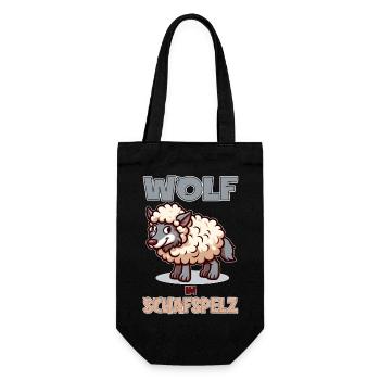 Wolf in sheep's clothing - Gift Bag for Bottles - black - Front