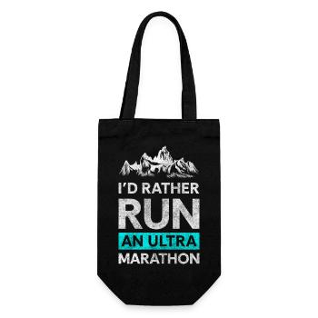 Marathon Running Shoes Workout No Excuses - Gift Bag for Bottles - black - Front
