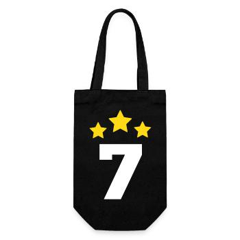 7 ans étoile - cadeau de 7e anniversaire - Sac à bouteille - noir - Devant