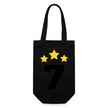 7 ans étoile - cadeau de 7e anniversaire - Sac à bouteille - noir - Devant