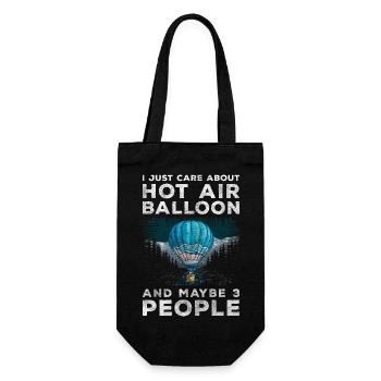 Balloon Ride Fun Trip - Gift Bag for Bottles - black - Front