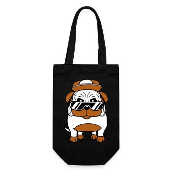 chien carlin cool lunettes de soleil cappy cap ados - Sac à bouteille - noir - Devant