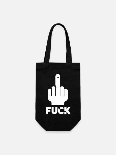 Middle Finger Vibes - Geschenkbeutel für Flaschen - Schwarz